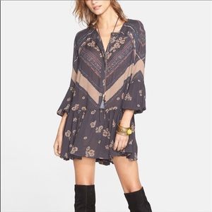 Free People From Your Heart Printed Mini Dress